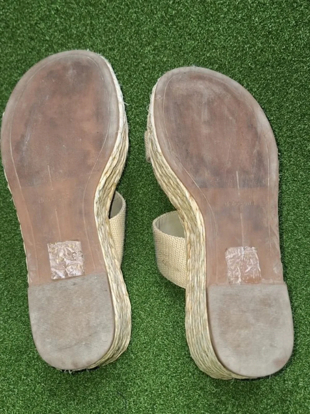 Dolce Vita Cream Espadrille Wedge Slide Sandals